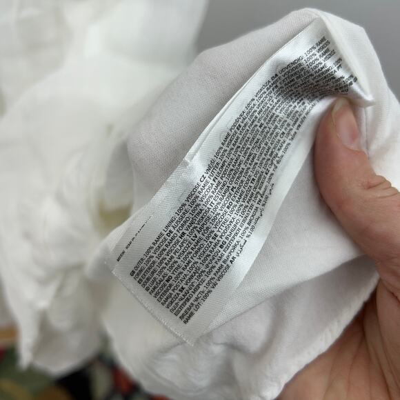 $191 Ever New Milkmaid Midi Dress 10 White Button Sleeveless Smocked Feminine - Picture 9 of 10